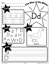 Letter D Worksheet Tracing Coloring Writing More Letter D Worksheet Letter S Worksheets Letter P Worksheets