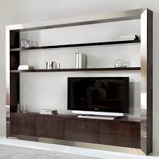 Floating wooden shelves corner square shelf unit storage wall display home u diy. Contemporary Tv Wall Unit Tv 846ac Artesmoble Walnut Beech Stainless Steel