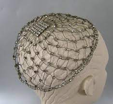 Vintage Art Deco Rhinestone Wire Juliet Cap Flapper Skull Cap Rl695 Removed Art Deco Headpiece Art Deco Fashion Historical Hats