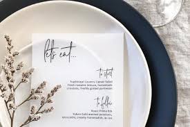 Whether you're having an elegant buffet or a backyard barbecue, menu cards are a fun way to decorate every place setting. 15 Unique Wedding Menu Card Ideas To Impress Wedding Guests Love Lavender