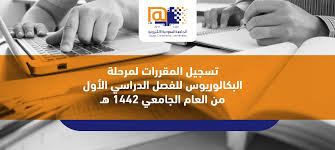 التسجيل المبكر لمقررات مرحلة البكالوريوس للفصل الدراسي الأول من العام الجامعي 1442هـ