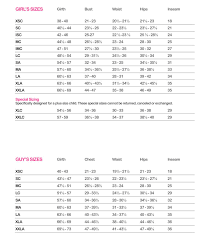 correct wish size converter 2019