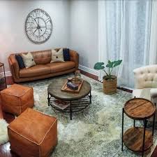 The large pouf equipped with concealed wooden structure and elastic suspensions is upholstered in brown leather (removable), allowing one to sit while sipping a cup of tea using the essential coffee table (5cm thick). 1 Adorable Moroccan Square Pouf Coffee Table Set Of 2 Marrakeche Crafts