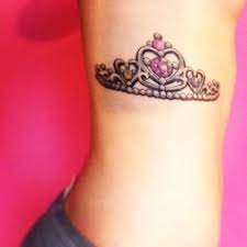 Tiara Tattoo Colors Are My Mothers Fathers My Birthstones Tattoos Princess Crown Tattoos Crown Tattoo