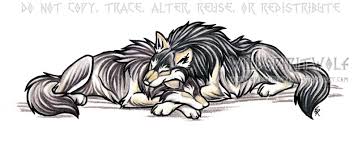 Sleeping Wolves Color Tattoo Cat Tattoo Dog Tattoos Tribal Wolf Tattoo