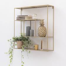 Etagere Murale En Metal Filaire Gold Uptown Gm Decoclico Etagere Murale Metal Etageres Murales Etagere Murale Chambre