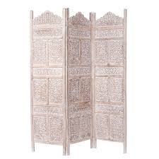 Raumteiler Aus Mangoholz B 150 Cm Geweisst Udaipur Paravent Room Divider Maison Du Monde