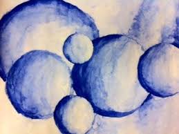 Room 9 Art Unit Completed Monochromatic Watercolor Spheres Monochromatic Art Middle School Art Projects Primary School Art