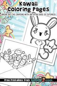 Includes images of baby animals, flowers, rain showers, and more. Kawaii Printable Coloring Pages Woo Jr Kids Activities Children S Publishing