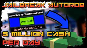 Tells you everything it does and how much money you have earned etc. Roblox New Jailbreak Auto Rob Hack Script 5 Million Cash Per Day Op Youtube