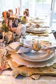 Beautiful Gold And Copper Fall Table Setting Entertaining Diva From House To Home Fall Table Settings Thanksgiving Table Settings Fall Table