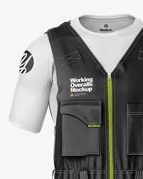 Download Working Overalls Mockup Front View In Apparel Mockups On Yellow Images Object Mockups