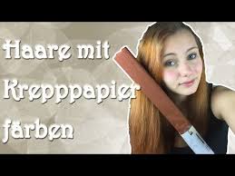 Das ganze hält dann ca. Haare Mit Krepppapier Dunkler Farben Haareflechten Youtube