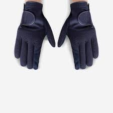 Women's golf pair of winter gloves - CW navy blue - Decathlon