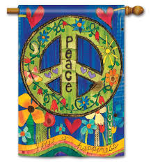 Peace Love And Happiness Garden Flag Large House Flags Decorative Flags Outdoor Flag Decor