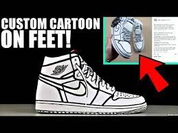 Maybe you would like to learn more about one of these? Custom Cartoon Jordans On Feet China Making Fake Customs Youtube