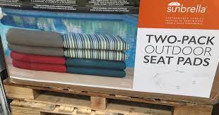 Use for outdoor and indoor. Sunbrella Outdoor Seat Pads 2 Pack Costco Weekender