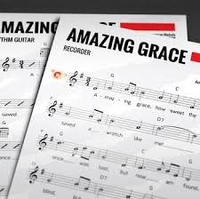 Recorder Sheet Music Amazing Grace Hymn