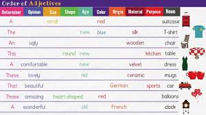 Order Of Adjectives How To Put Adjectives In The Correct Order English Grammar Lesson