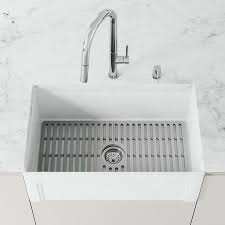 vigo matte stone farmhouse apron front