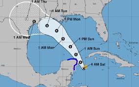 The storm's center is about 50 miles southeast of the capitol, san juan. Tropical Storm Marco Blows Toward Yucatan Peninsula Ports Closed