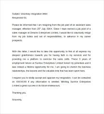 Free 14 Sample Resignation Letter Formats In Pdf Ms Word