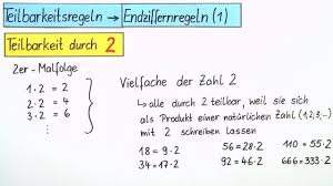 Jedes arbeitsblatt hat 100 multiplikationsaufgaben von 1 • 1 bis 10 • 10. Teilbarkeitsregeln Endziffernregeln 1 Inkl Ubungen