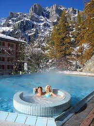 spa honeymoon in leukerbad switzerland destination spa resort ski town