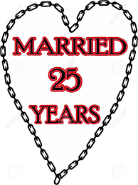 Mariage Humoristique Anniversaire Enchaine Pour 25 Ans De Mariage Banque D Images Et Photos Libres De Droits Image 8521766