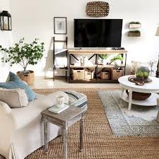 Boho Entertainment Center Living Room Farmhouse Style Woven Rug Post Living Room Entertainment Center Living Room Entertainment Home Entertainment Centers