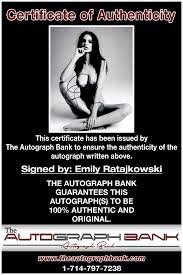Emily Ratajkowski signed AUTHENTIC 8x10|Stali Cali|