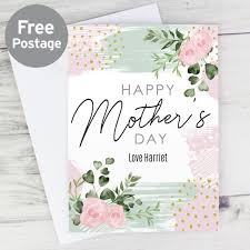 Happy mother's day to the woman of my dreams. Personalised Happy Mothers Day Abstract Rose Card Mothers Day Cards Cards