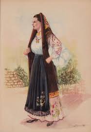  OLIENA: COSTUMI SARDI - dis. PERROTTI
