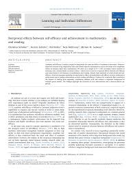 Savesave dalam persaingan global yang semakin sengit ini for later. Pdf Reciprocal Effects Between Self Efficacy And Achievement In Mathematics And Reading