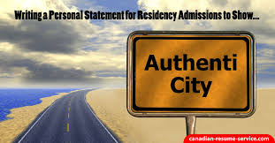 Writing a Personal Statement for Residency Admissions