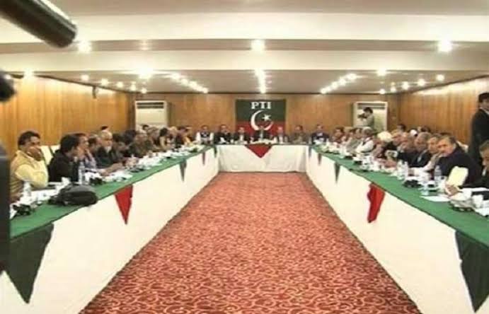 Image result for PTI cor committee meeting pic"