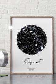 The night sky is more than just the moon and stars, if you know when and where to look. Personal Star Map By Date And Location Custom Star Map Real Night Sky Map Custom Star Poster Constellation Map Personalized Gift Anniversar Decoracao
