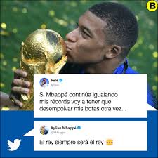 El divertido guiño del Rey Pelé a Kylian Mbappé luego de brillar en el  Mundial (y la respuesta del francés)