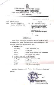 Perangkat desa menjadi incaran sebagian orang dalam satu kategori pekerjaan. Undangan Menghadiri Upacara Peringatan Hari Pahlawan Ke 74 Tahun 2019 Website Resmi Pemerintah Kabupaten Bone