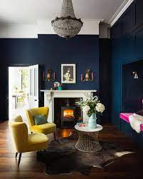 Dark walls will create a moody space that will naturally go with golden evening light. Best 25 Dark Blue Rooms Ideas On Pinterest Dark Blue Walls Dark Blue Living Room And Dark Wa Dark Blue Living Room Blue Walls Living Room Dark Living Rooms