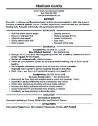 Check spelling or type a new query. Receptionist Resume For Successful Applicants Job Resume Template Job Resume Format Job Resume Examples