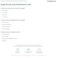 Is it just me, or do other gardeners look outside in late summer and find that their yard has grown into an impassable jungle? Jungle Animals Quiz Worksheet For Kids Study Com