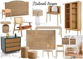 Selection De Meuble Et Objets De Decoration Tendance Naturelle Et Vintage Chaise Design Paille Tres Tendance Deco Materiaux Naturels Decoration Salon Tendance