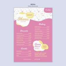 Menu For Pop Candy Shop Design Free Psd Free Psd Freepik Freepsd Mockup In 2020 Candy Shop Bubble Tea Menu Sweet Restaurant