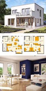 fertighaus stadtvilla modern im bauhausstil mit flachdach house architecture design house design prefabricated houses