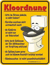 rahmenlos blechschild mit lustigem motiv kloordnung online kaufen otto lustige schilder toilettenspruche klospruche