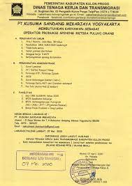 June 16, 2021 lowongan pabrik tas ma. Disnakertrans Lowongan Operator Produksi Spinning Pt Ksm