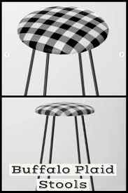 Black And White Checkered Bar Stools Buffalo Plaid Stools Buffalo Plaid Stool Plaid