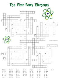 Free Printable Elements Crossword Teaching Chemistry