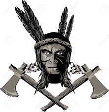 Warrior tattoos are a show of strength as well as style. American Native Indian Warrior Logo Tattoo Design Royalty Free Cliparts Vectors And Stock Illustration Image 92872977